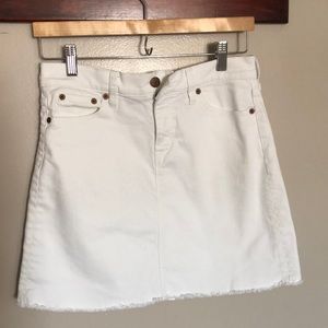 JCrew white denim mini skirt size 4